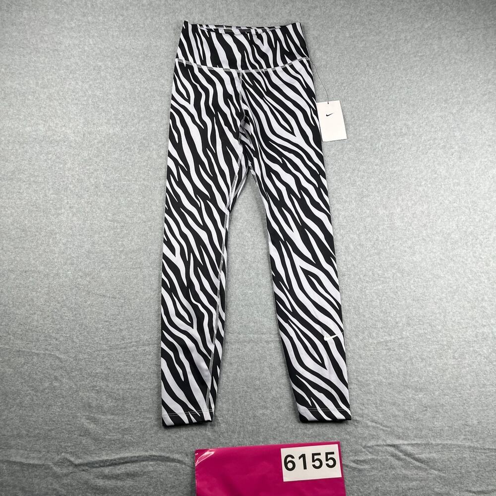 Nike Womens XS Training Leggings Zebra Print Stretch NEW NWT